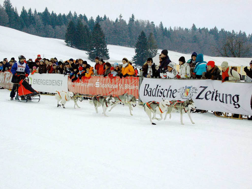 Internationales Schlittenhunderennen 2009 in Bernau.