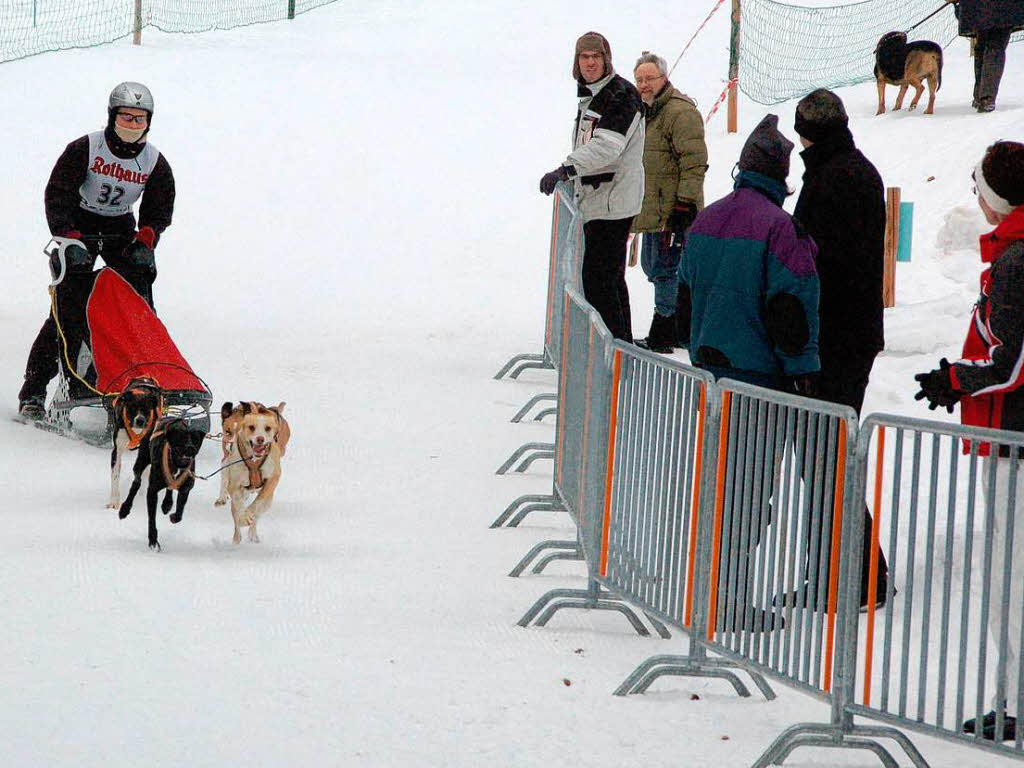 Internationales Schlittenhunderennen 2009 in Bernau.