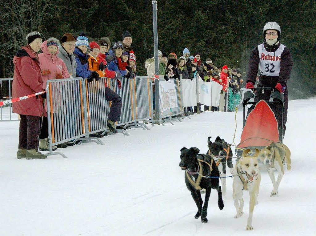 Internationales Schlittenhunderennen 2009 in Bernau.