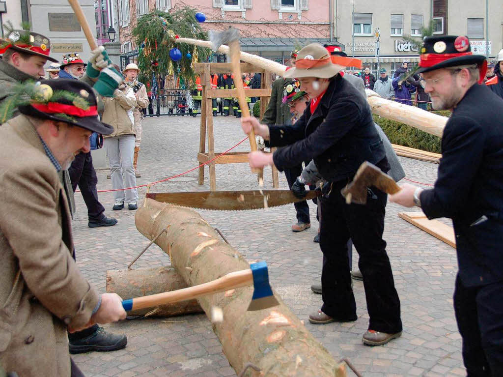 Impressionen vom Narrenbaumstellen der Klosterhfer Wlder in Wehr.