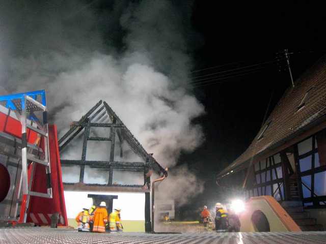 <Bildtext>Einen Grobrand gab es in de...n Vrstetten in Schupfholz</Bildtext>.  | Foto: Feuerwehr