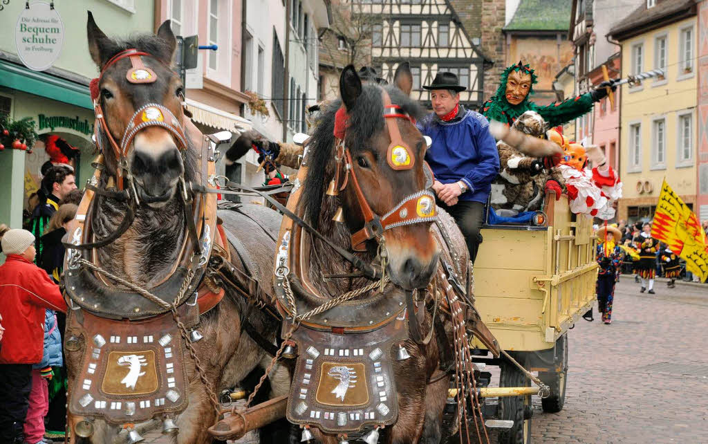 75 Jahre Breisgauer Narrenzunft: Jubilumszug durch die Freiburger Innenstadt.