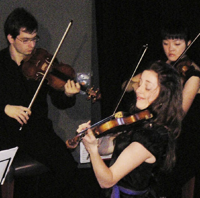 Meisterschler der Musikhochschule Fre...iggins &#8211; Erste  Geige Frhling.   | Foto: Michael Haberer