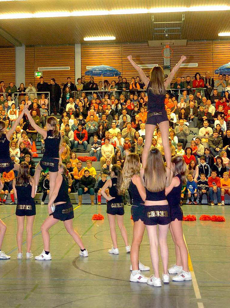 2006: Cheerleaders unterhalten das Publikum 2006: Cheerleaders unterhalten das Publikum