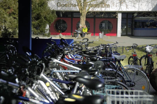 Auch am Emmendinger Goethe-Gymnasium h... in Richtung Realschule davonzufahren.  | Foto: marius alexander