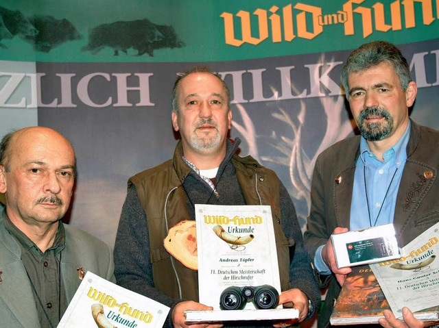 Die drei qualifizierten Teilnehmer: Jo... Tpfer und Hans-Gnther Schrf (v.l.)  | Foto: WILDUNDHUND.DE