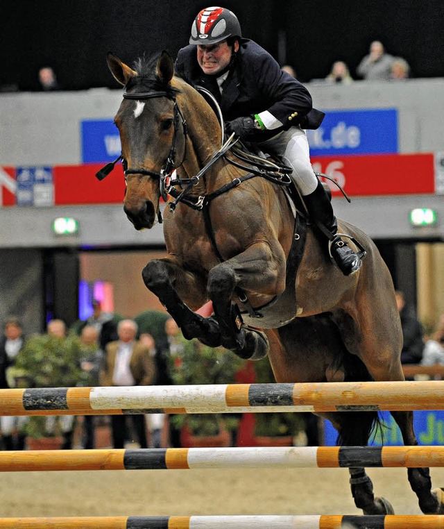 Hugo Simon bei seinem Siegesritt.   | Foto: Heuberger