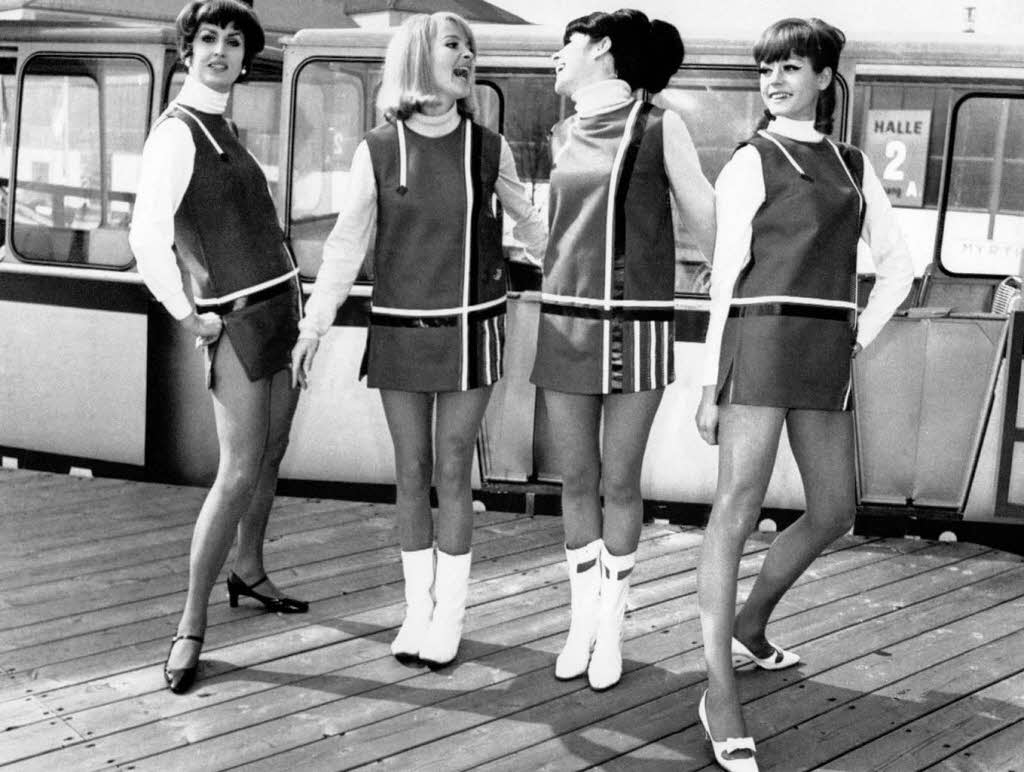 In den 60er-Jahren hatten Minikleider meist strenge grafische Muster.