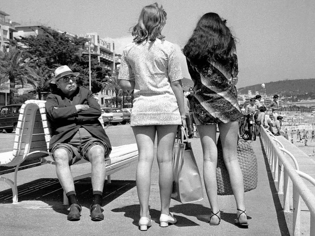 Spaziergngerinnen in Nizza im Jahr 1969