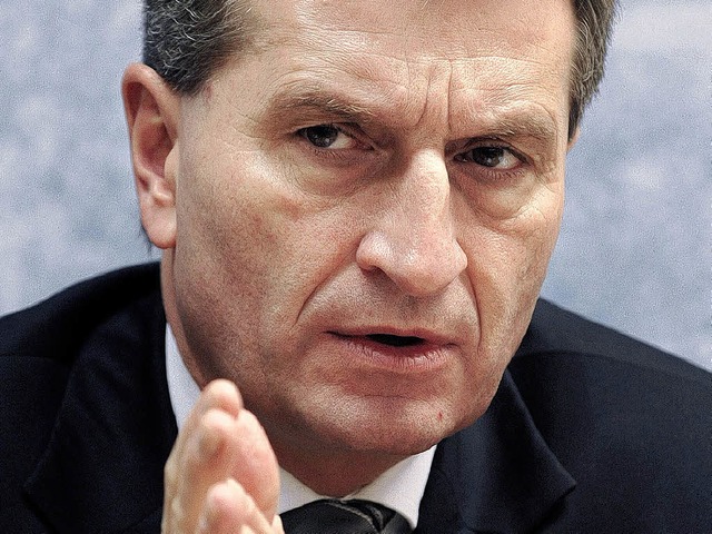 Erwartet viel vom neuen Wirtschaftsminister: Gnther Oettinger  | Foto: dpa