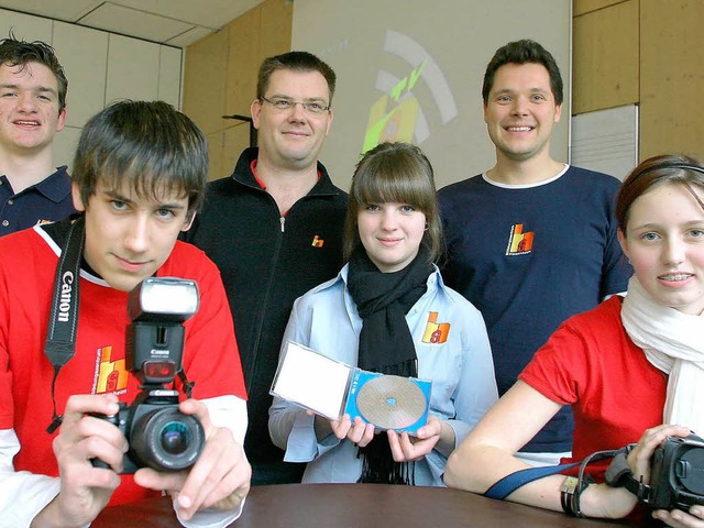 Das  Film-Team (v. links): Niklas Trn... Jens Baumgrtner und  Olivia Schaupp.  | Foto: Heidi Foessel