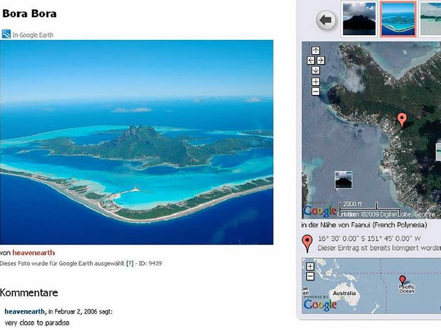 Mit dieser Karte knnen Internetnutzer...schnsten Fotos  geografisch verorten.  | Foto: http://www.panoramio.com/