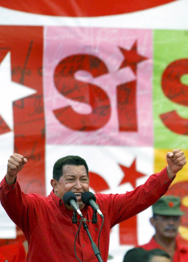 Staatsprsident Hugo Chavez hlt sich fr unersetzlich.  | Foto: DPA