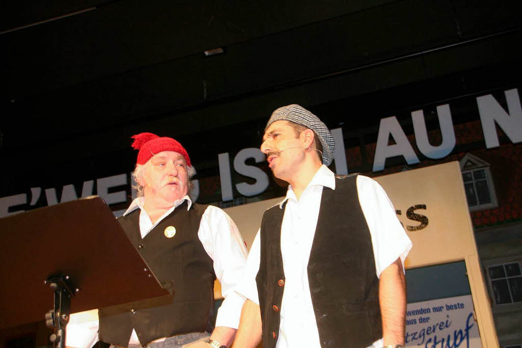 Albert und Pepe (Jeannot Weißenberger, Salvatore Invernale) sind Wort-Akrobaten. Albert und Pepe (Jeannot Weißenberger, Salvatore Invernale) sind Wort-Akrobaten.