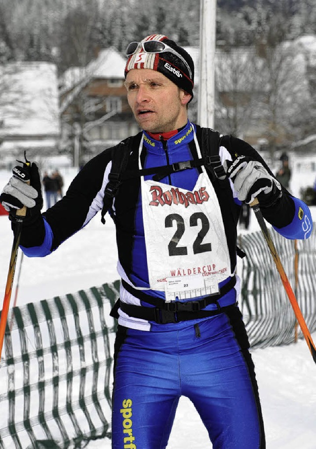 Rucksacklauf-Sieger Stefan Bhm aus Schopfheim  | Foto: Seeger