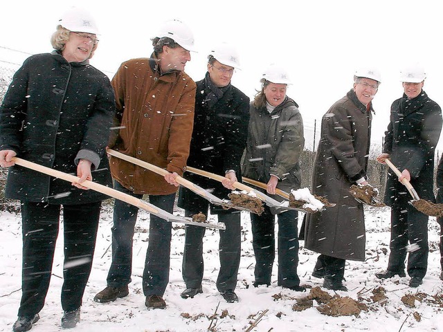 Spatenstich fr die Sanierung der ehemaligen Kerosinentladestation  | Foto: Heidi Foessel