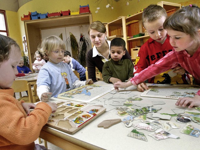 Im Georg-Schreiber-Kindergarten werden unter Dreijhrige bereits betreut.  | Foto: Michael Bamberger