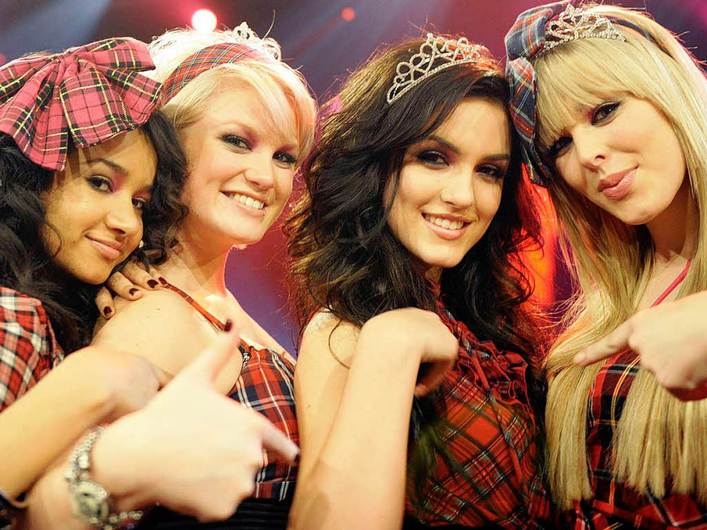 Die jngste Mdchenbands: Das Quartett Queensberry mit Antonella Trapani aus Weil am Rhein (Zweite von rechts) wurde 2008 bei  Popstar zusammen gestellt.