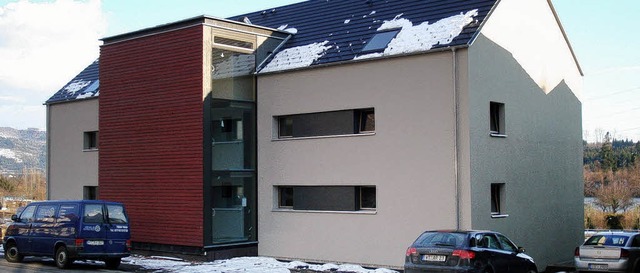 Klare Formen als Grundlage fr kologi...amilienpassivhaus in Schwrstadt aus.   | Foto: Siedlungswerkstatt