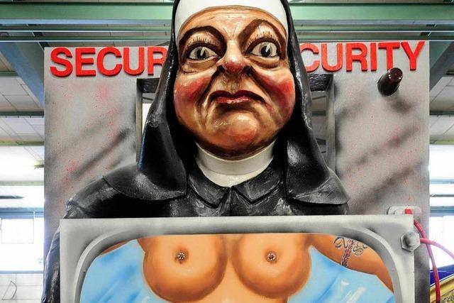 Karneval: Nonne im Nacktscanner