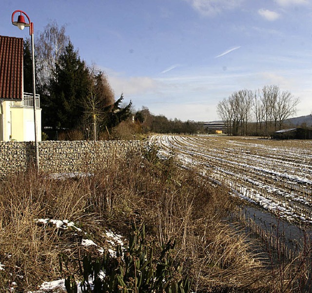 Blick auf das neue Baugebiet Schrlins...n am Rand des Ortsteils Tutschfelden.   | Foto: Kopp