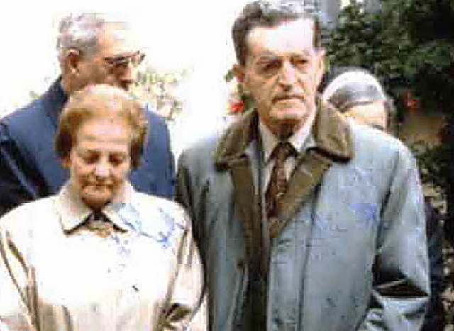 Hans Oden und seine Frau 1998 zu Besuch in Offenburg   | Foto: stadt
