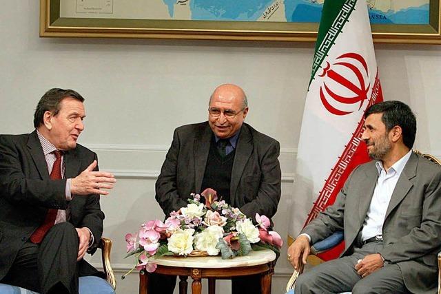Altbundeskanzler Schrder trifft Ahmadinedschad