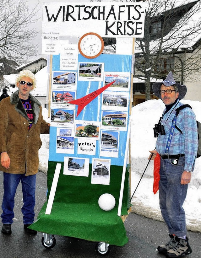 Norbert Frank (links) und Peter Ebner ...ema &#8222;Wirtschaftskrise&#8220; an.  | Foto: Stefan Pichler