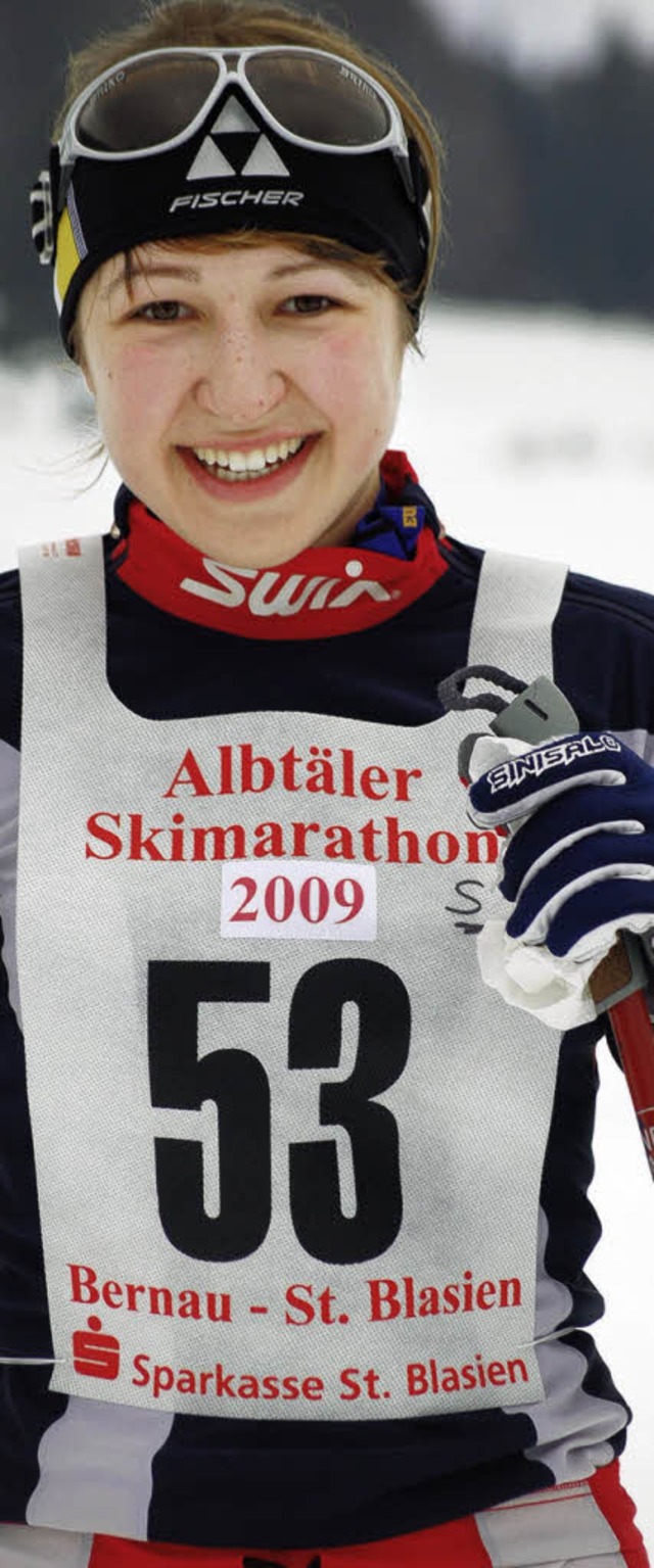 Julia Frick siegte in Bernau gleich zw...nd den Klassiklauf ber 21 Kilometer.   | Foto: Junkel