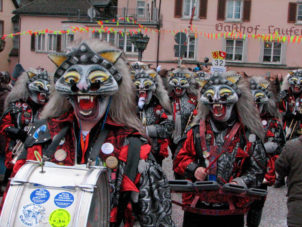 55 Fasnachtscliquen und Musikgruppen gab es beim Umzug der Narro Altfischerzunft und der Salmfnger am Sonntag in Laufenburg.