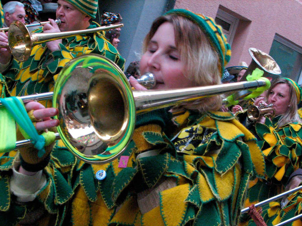 55 Fasnachtscliquen und Musikgruppen gab es beim Umzug der Narro Altfischerzunft und der Salmfnger am Sonntag in Laufenburg.