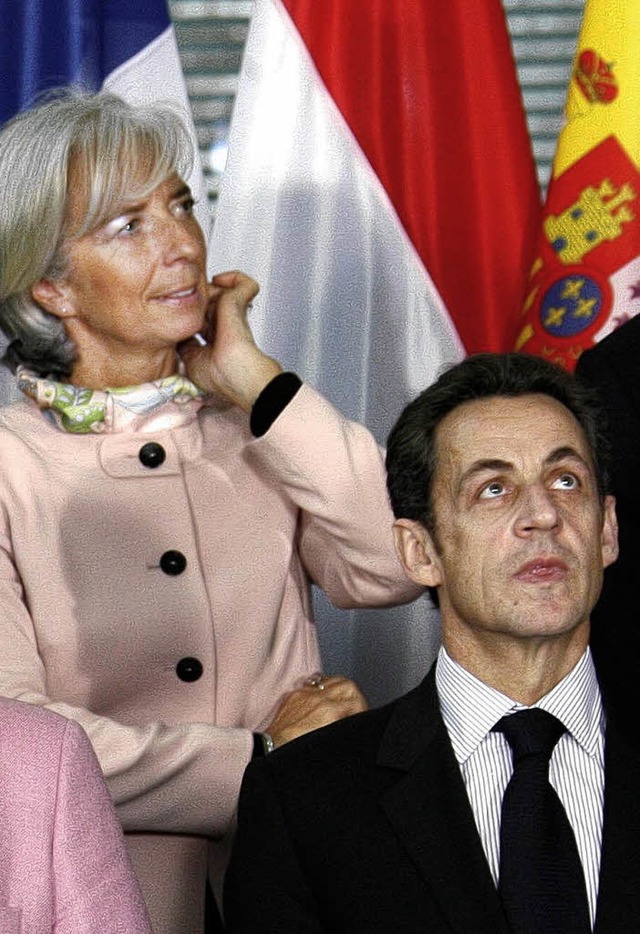 Kommt die Lsung von ganz oben? Die fr...agarde und  ihr Chef Nicolas Sarkozy.   | Foto: ddp
