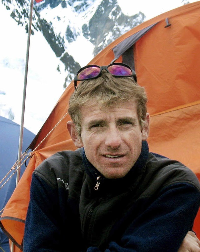 Am Nanga Parbat: Simon Kehrer  im Basislager  | Foto: DPA /PRIVAT