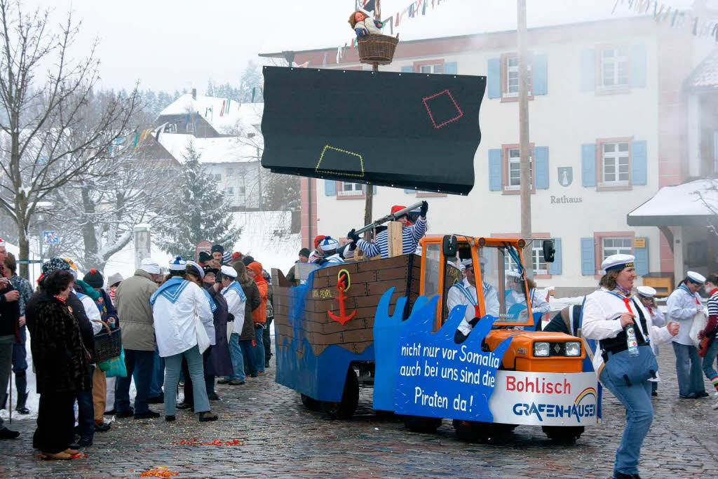 Dass es den Grafuser Umzugsteilnehmern an tollen Ideen nicht mangelt, stellten sie am Fasnetsonntag einmal mehr unter Beweis.