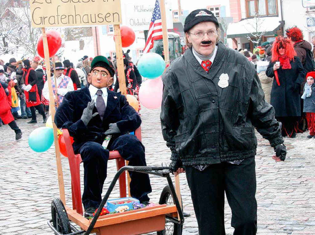 Dass es den Grafuser Umzugsteilnehmern an tollen Ideen nicht mangelt, stellten sie am Fasnetsonntag einmal mehr unter Beweis.