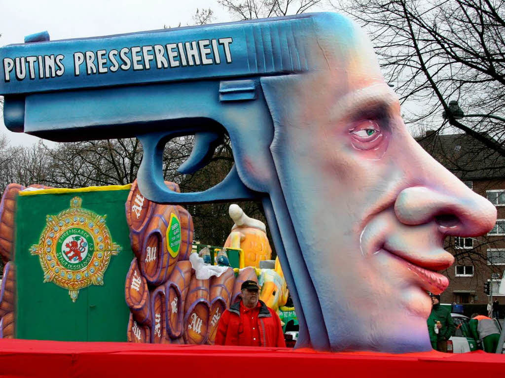 Motivwagen aus Dsseldorf: Putin und die Pressefreiheit.