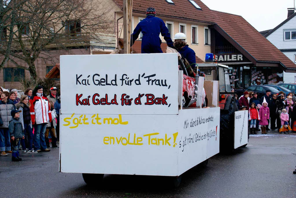 Klein aber fein: der Narrenumzug in Grwihl