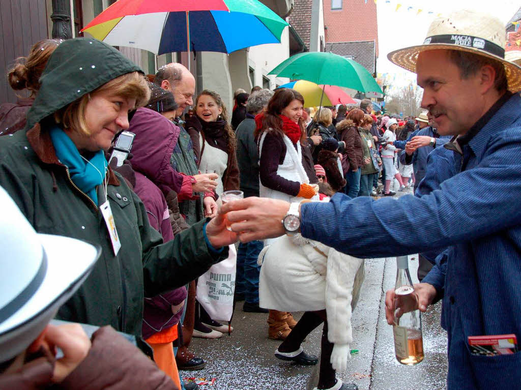 Beim Bad Krozinger Rosenmontagsumzug waren die Narren vllig aus dem Huschen.