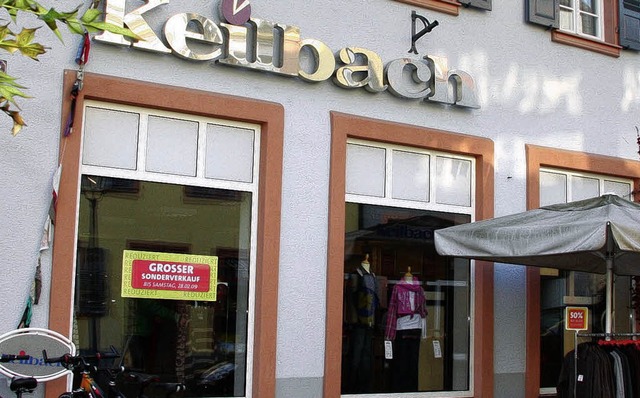 Der Schriftzug Keilbach soll noch in d...Stadtbild verschwinden. Zeemann kommt.  | Foto: Sandra DEcoux-Kone