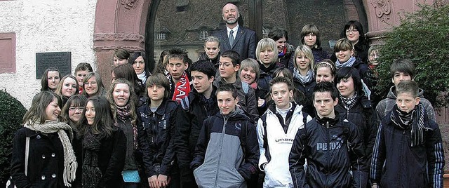 Schler der Endinger Stefan-Zweig-Real...ihre Austauschschler  aus Coulonges.   | Foto: Elke Kuhn