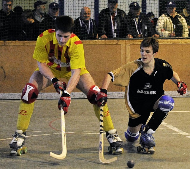 In die Knie gehen, wie hier vor vier W...im Pokal gegen den Genfer RHC nicht.    | Foto: Andr Roos