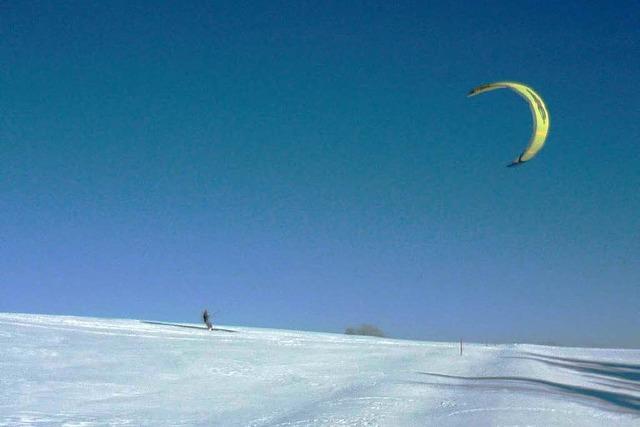 Snowkiten: Nur Fliegen ist schöner