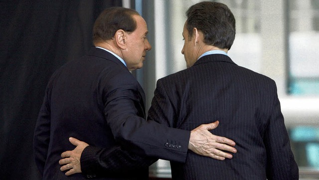 Separate Absprache: Italiens Regierung...oni und Frankreichs Staatschef Sarkozy  | Foto: dpa