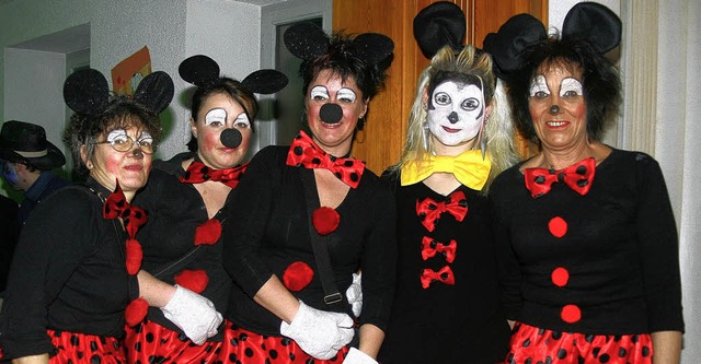 Mickey-Muse bei der Haseler Partynach...o lautete &#8222;Disney-World&#8220;.   | Foto: Heiner Fabry
