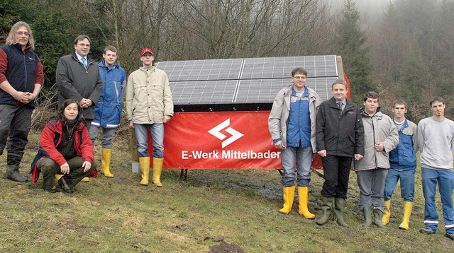 Solaranlage im Naturlager: die einen h...itz, Viktor Hrter und Michael Dorer.   | Foto: Heidi Fssel
