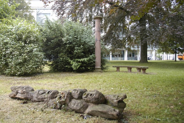 Im Goethe-Park, wo  eine Sule an den ...Friedhofs einen neuen Standort finden.  | Foto: Gerhard Walser
