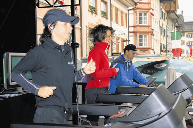 Rennen und Rad fahren fr bares Geld b...er vom Wassersportverein ins Zeug.      | Foto: Freudenthal