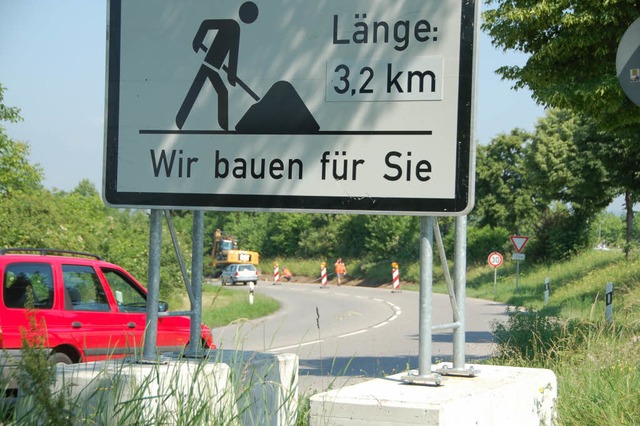 Die Baustelle arbeitet sich in Richtung Haltingen voran.    | Foto: Senf