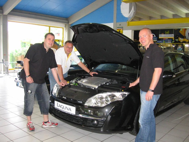 Erfolgreiches Team: Lagerleiter  Dirk ...f Sven Quade (von links nach rechts).   | Foto: Markus Maier
