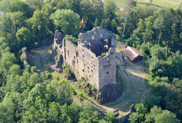 Schnberg Luftbild Geroldseck Hohengeroldseck Ruine Burgruine  | Foto: Michael Bamberger